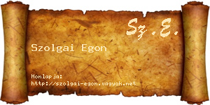 Szolgai Egon névjegykártya